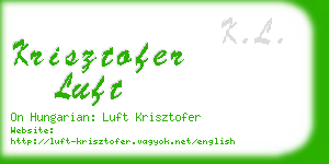 krisztofer luft business card